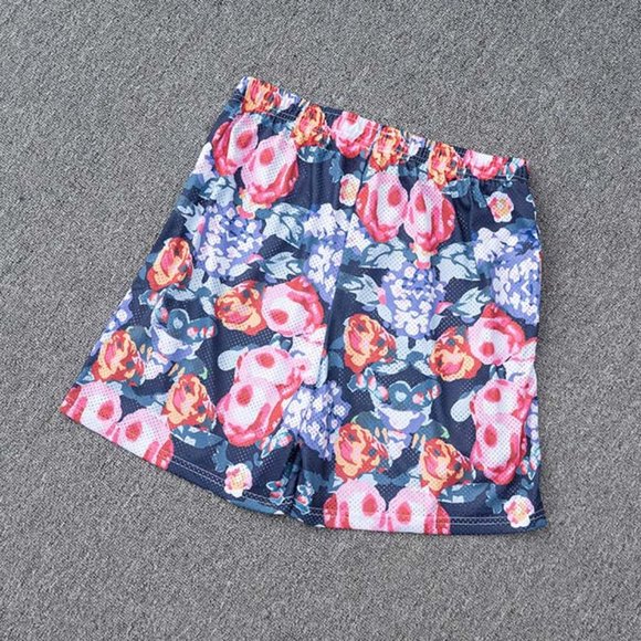 Inaka Power Colorful Floral Print Casual Sports Shorts